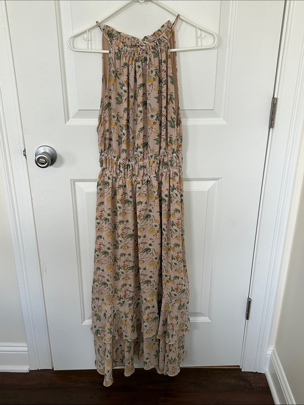 Böhme Floral Maxi Dress in Blush Pink